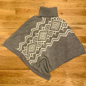 Charlotte Russe chunky knit turtle neck poncho sweater - L